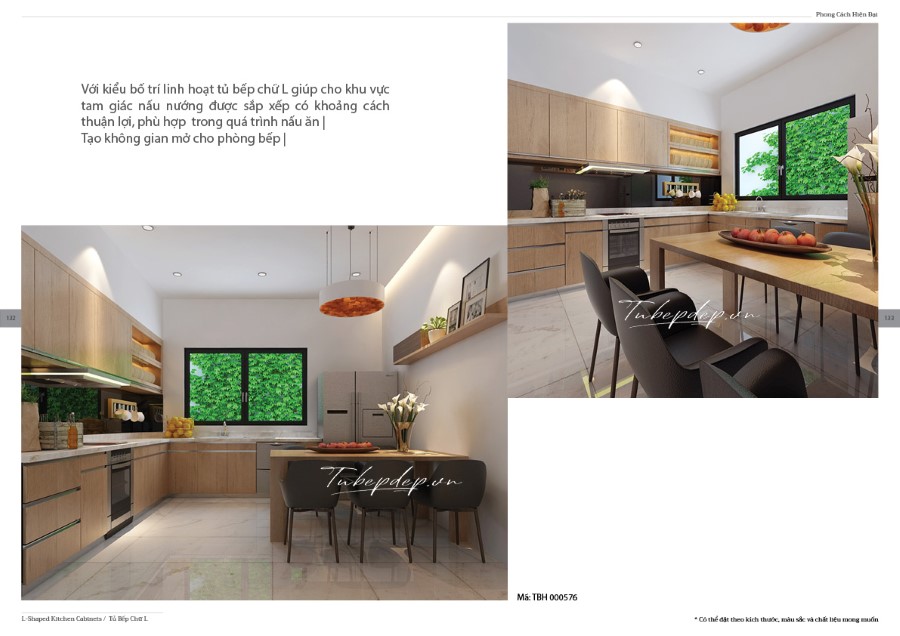 Thiết kế phòng bếp biệt thự hiện đại